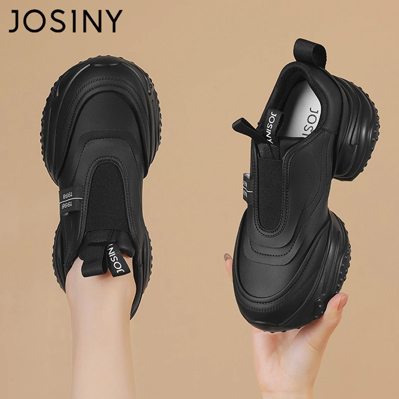 卓诗尼老爹鞋女款增高休闲鞋运动鞋厚底小白鞋一脚蹬女鞋白色鞋子