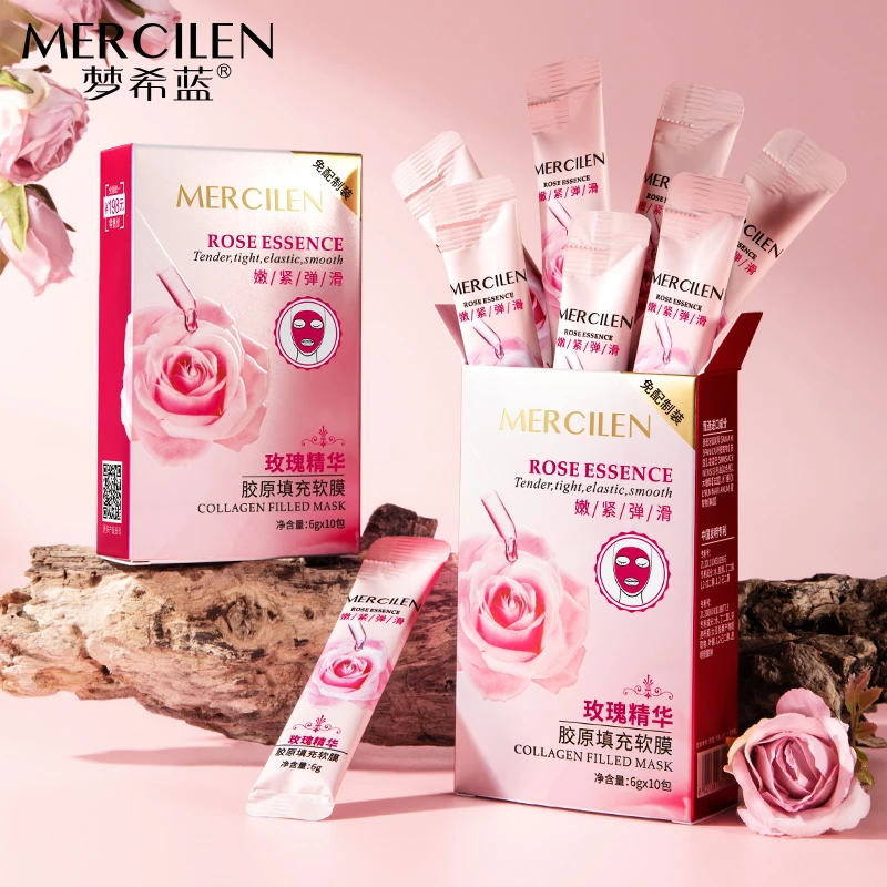 【粉丝福利拍一发三盒赠试用装】梦希蓝玫瑰精华胶原涂抹式面膜