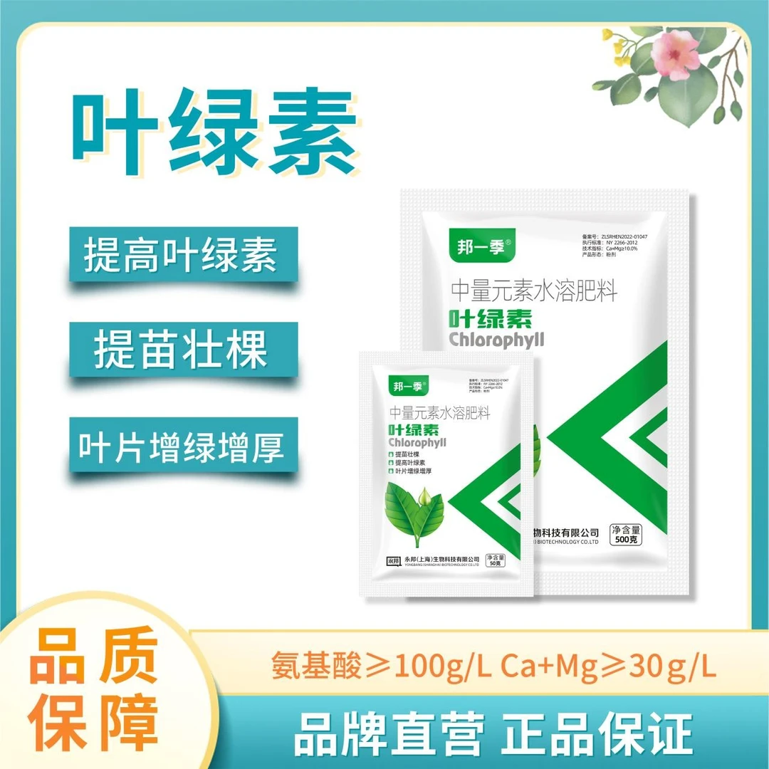邦一季叶绿素氨基酸叶面肥提苗壮棵增绿增厚提质增效中量元素肥料