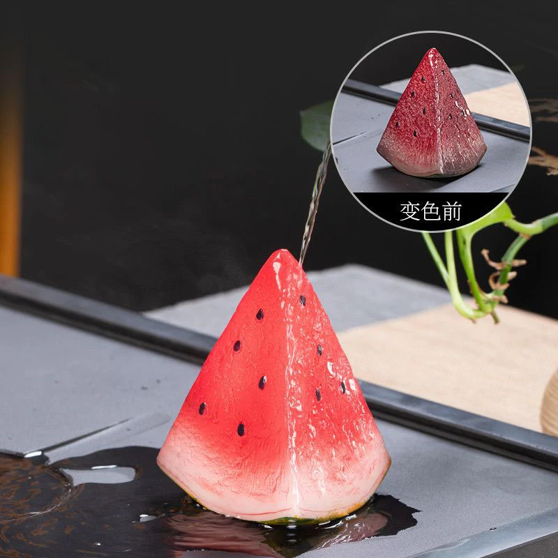 创意西瓜水果茶宠摆件精品可养茶桌茶台功夫茶具茶道配件可爱家用