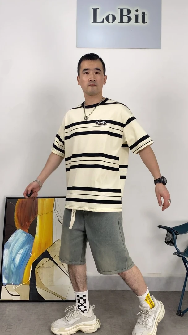 潮牌宽松版设计师款宽松版纯棉T恤男女同款