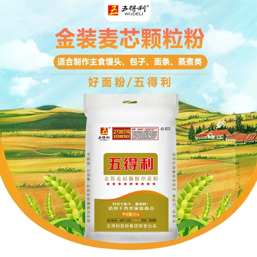 <金装系列>九星金装麦芯颗粒10/20斤不沾手优质面粉