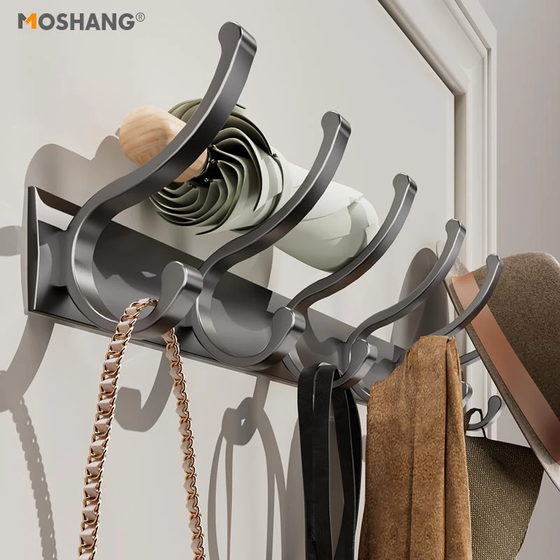 摩尚免打孔挂衣钩壁挂式衣服挂钩玄关入户门卫生间强力门后衣帽钩