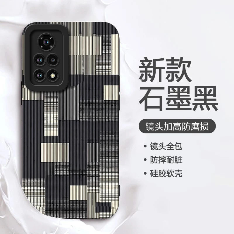 朦胧黑白格小米红米K30S手机壳创意红米K30S至尊版时尚防摔软女款