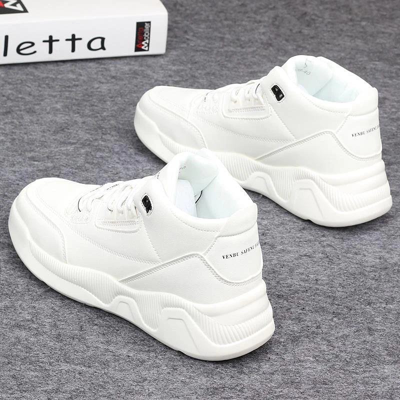 外贸潮牌板鞋男士2023新款高帮小白鞋潮流高级感韩版百搭休闲运动