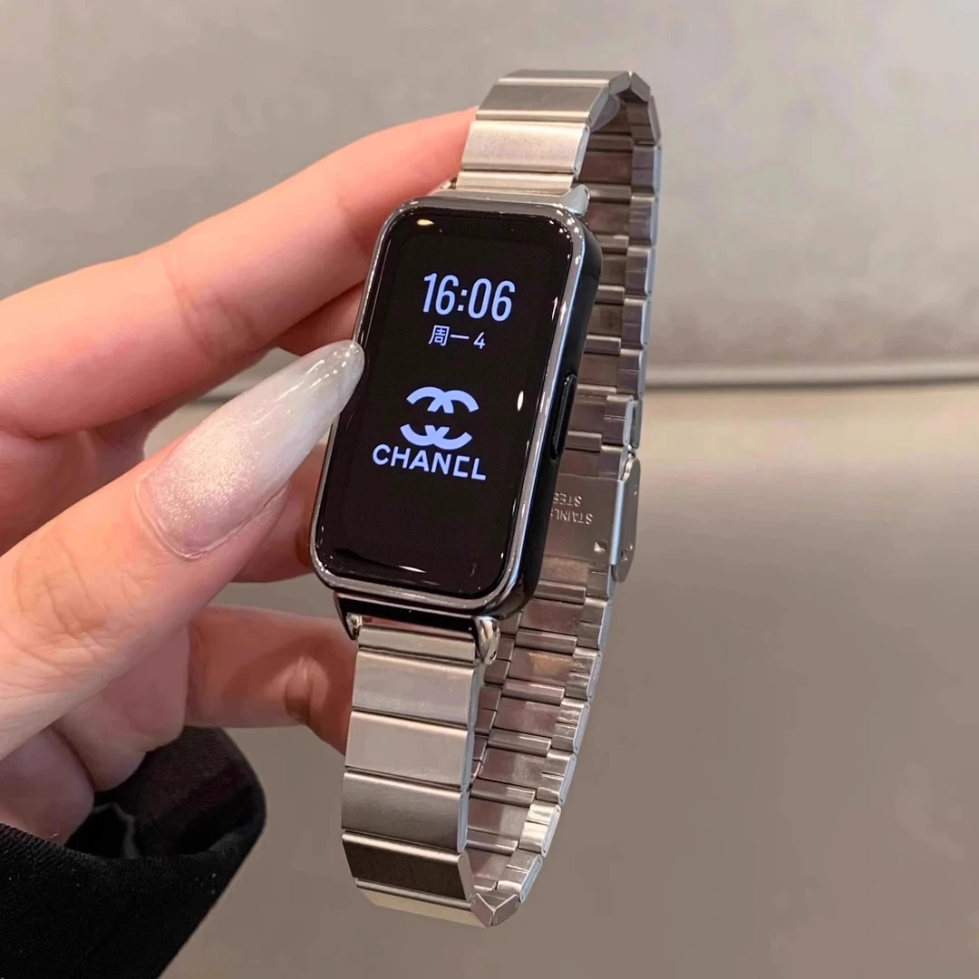 适用华为手环10一珠钢带高级感荣耀手环9表带8创意配件智能手环女