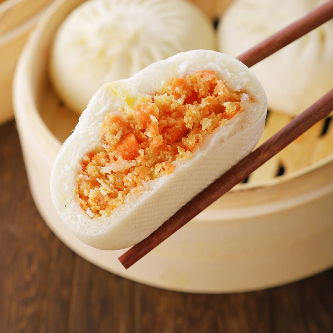 松月楼净素包素蟹粉包素菜包松子菌菇烧麦早餐速食半成品(达)