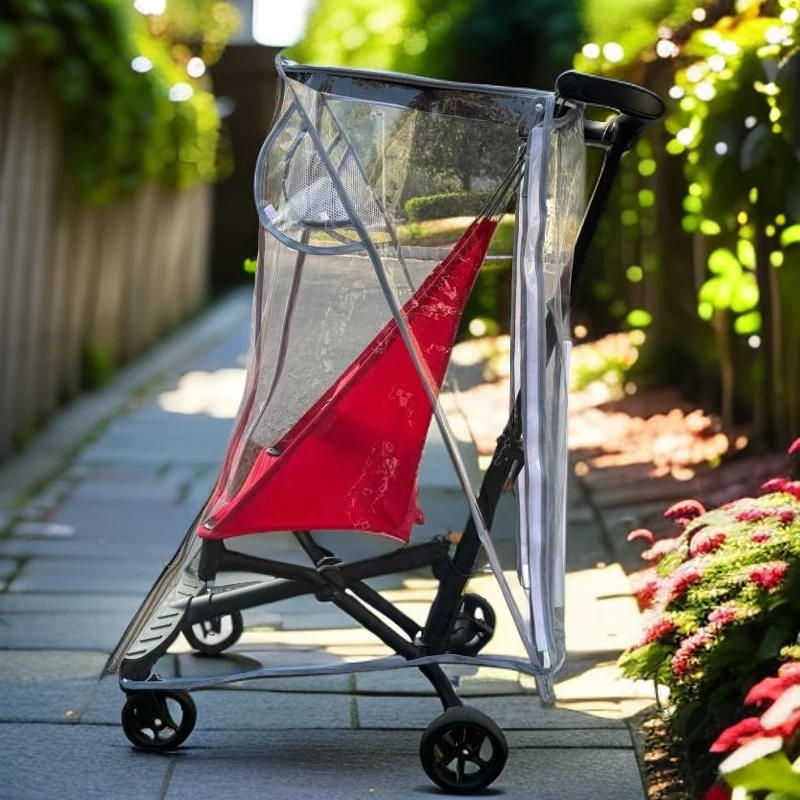 适配小虎子口袋车挡风罩雨罩溜娃婴儿推车通用防风防雨保暖罩雨衣