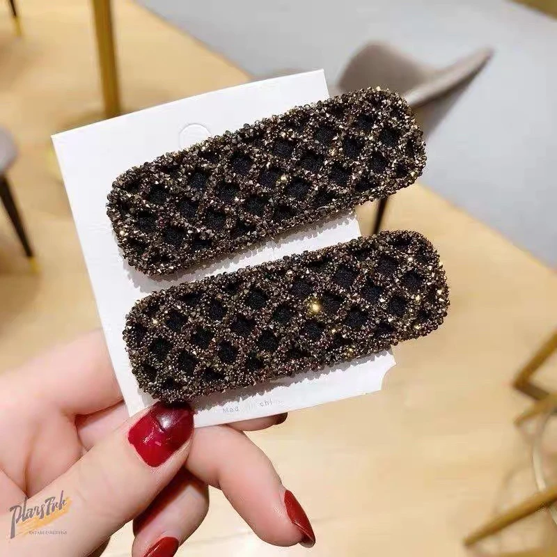 韩版网红夹时尚格子刘海夹后脑勺碎发夹侧边夹简约发饰头饰品BB夹