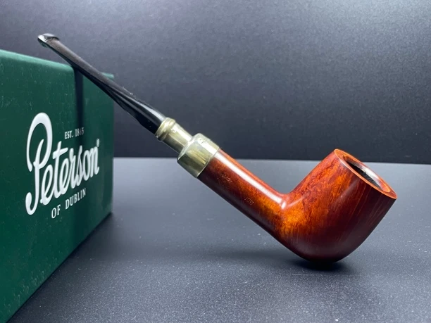 爱尔兰彼得森高阶双银龙军插106型号石楠木烟具 内径20.6斗深40