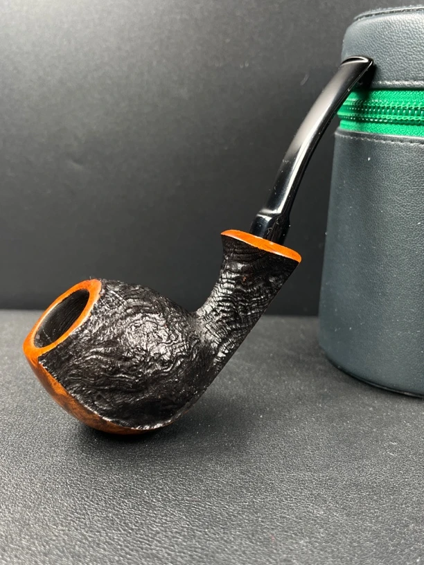 丹麦大师拉塞河豚手工石楠木烟具（内径19.7斗深40）