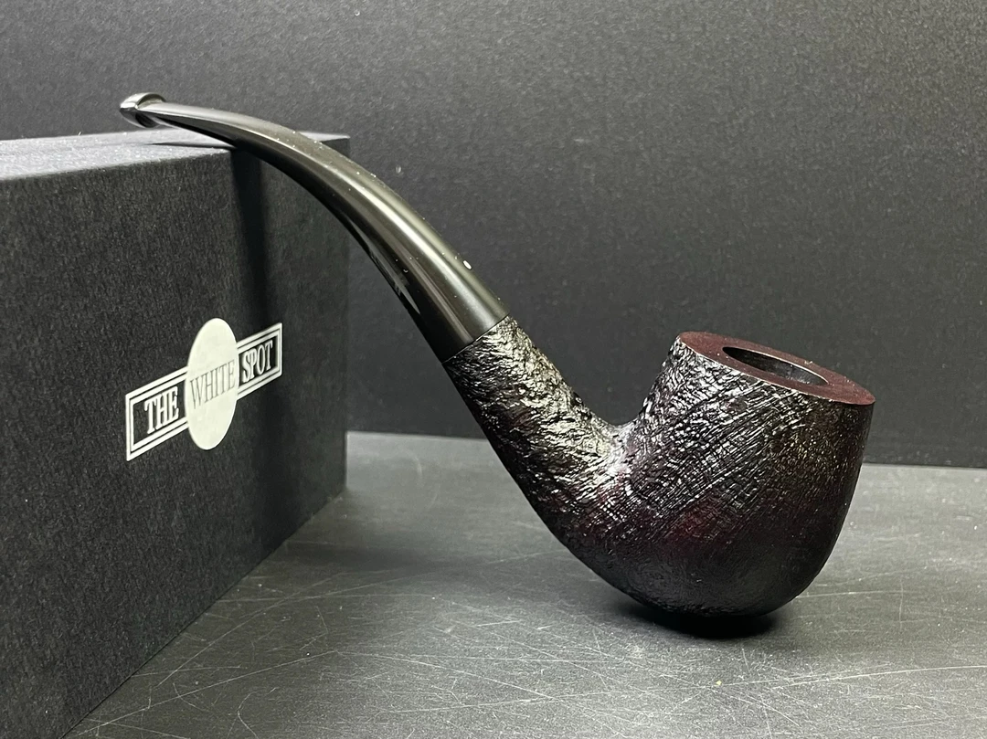 英国The White Spot 贝壳喷砂系列6102型号石楠木烟斗 内径20.4