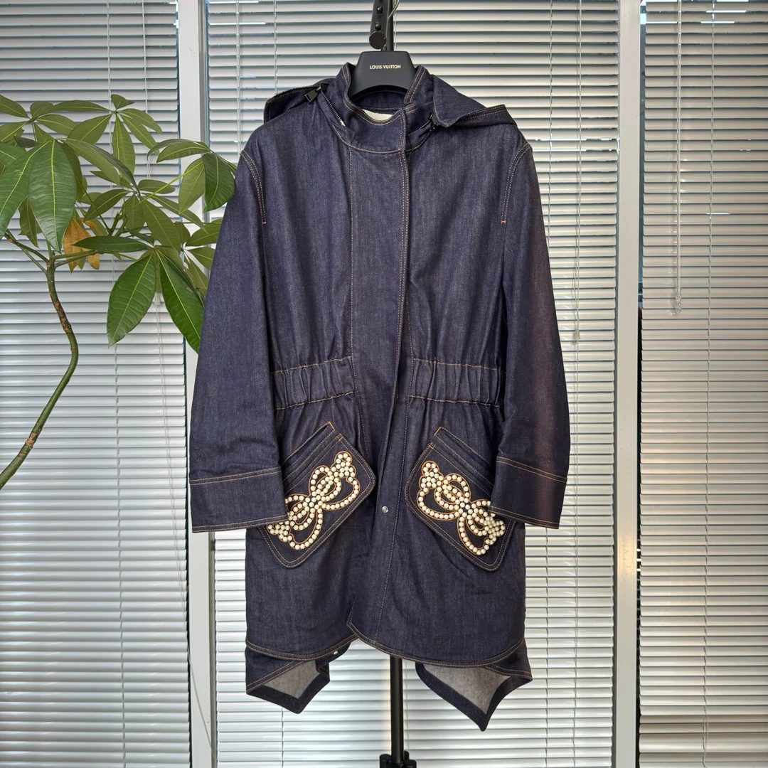 99新 FENDI/芬迪 珍珠牛仔外套 38码/CL00893