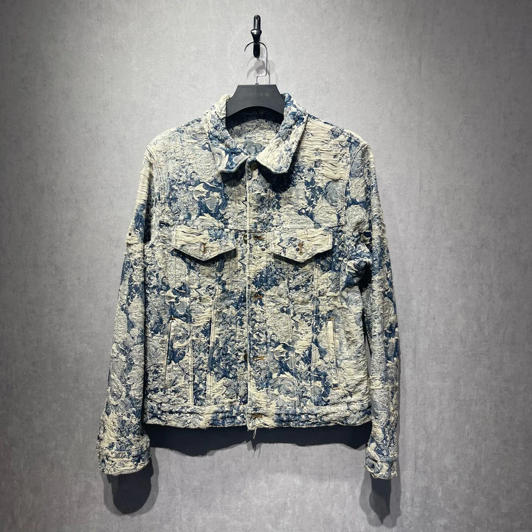 99新 LV 路易威登 植物花卉满印牛仔衣/52码/98新/公价29000