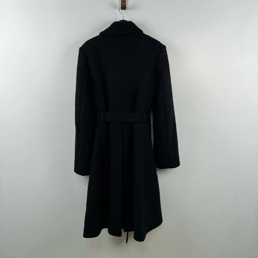 99新 DIOR/迪奥 羊毛马海毛混纺机能锁扣大衣 44码/cl01340