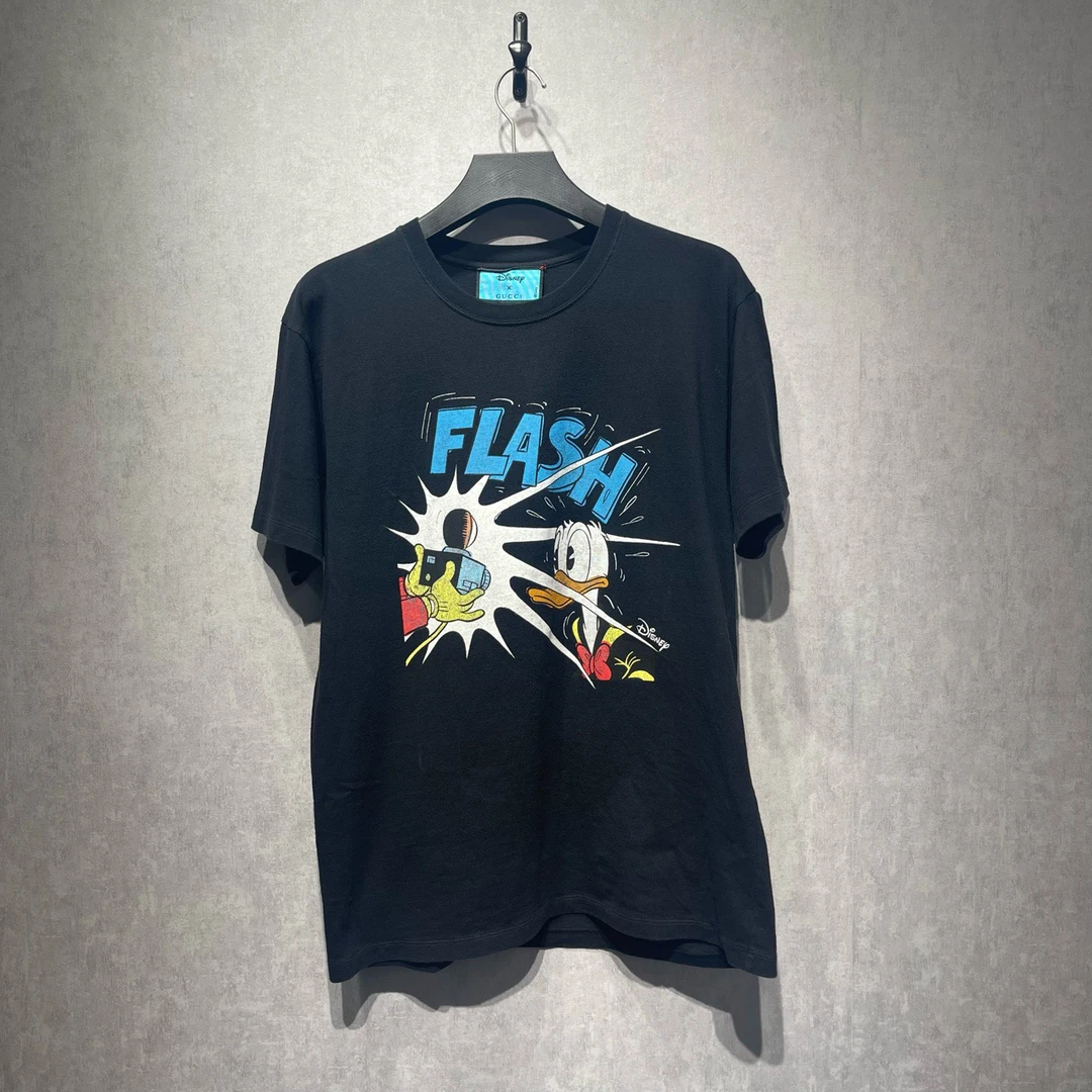 95新 GUCCI/古驰  Disney联名 唐老鸭印花短袖T恤/M码/98新