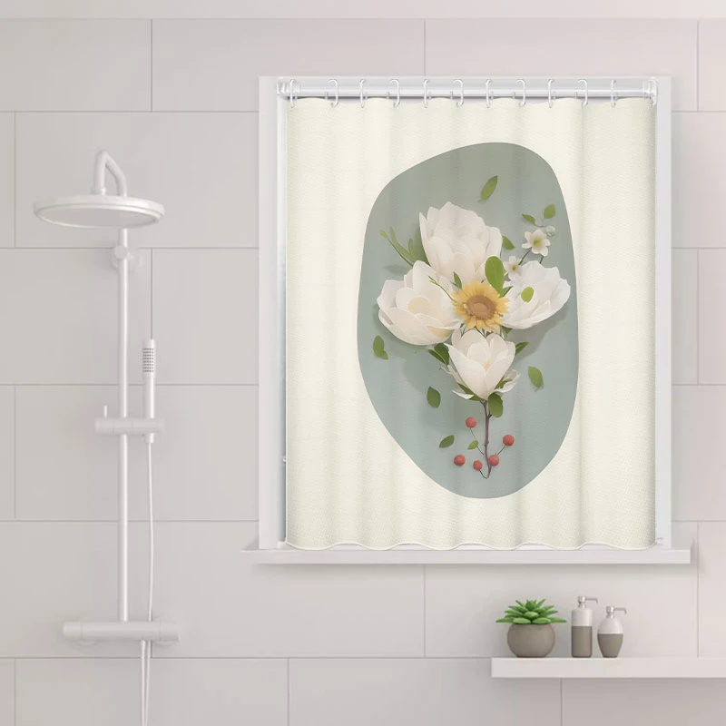 防水窗帘遮光免打孔简约轻薄透光不透人厕所洗澡间遮挡帘小窗户帘