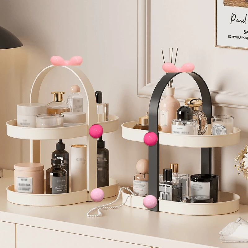 化妆品桌面置物架办公室梳妆台护肤品香水口红整理收纳盒整理架子