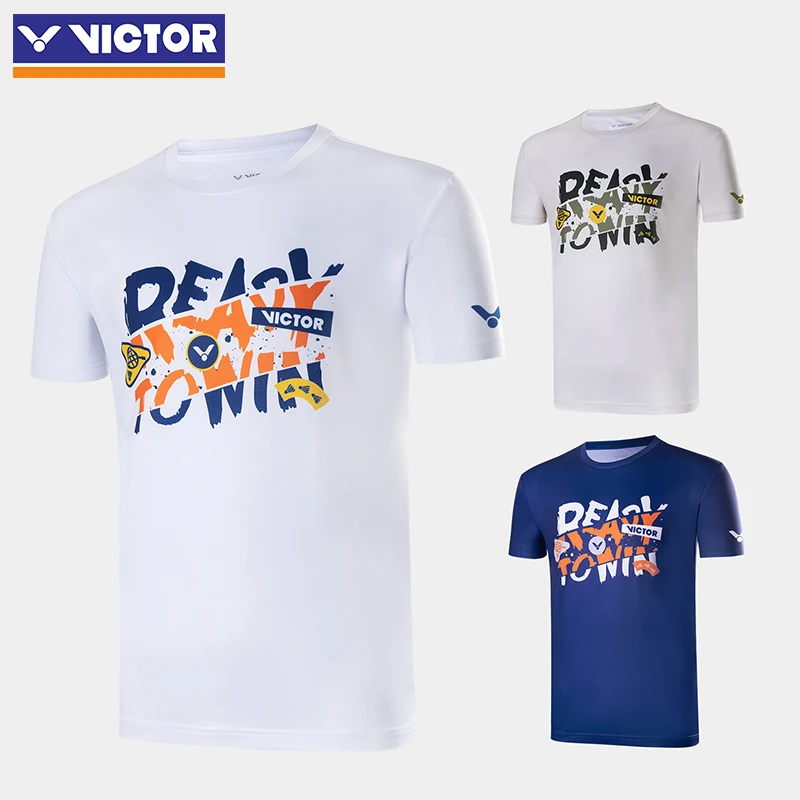 VICTOR/威克多胜利新款男女羽毛球服针织运动短袖T恤速干 T-35007