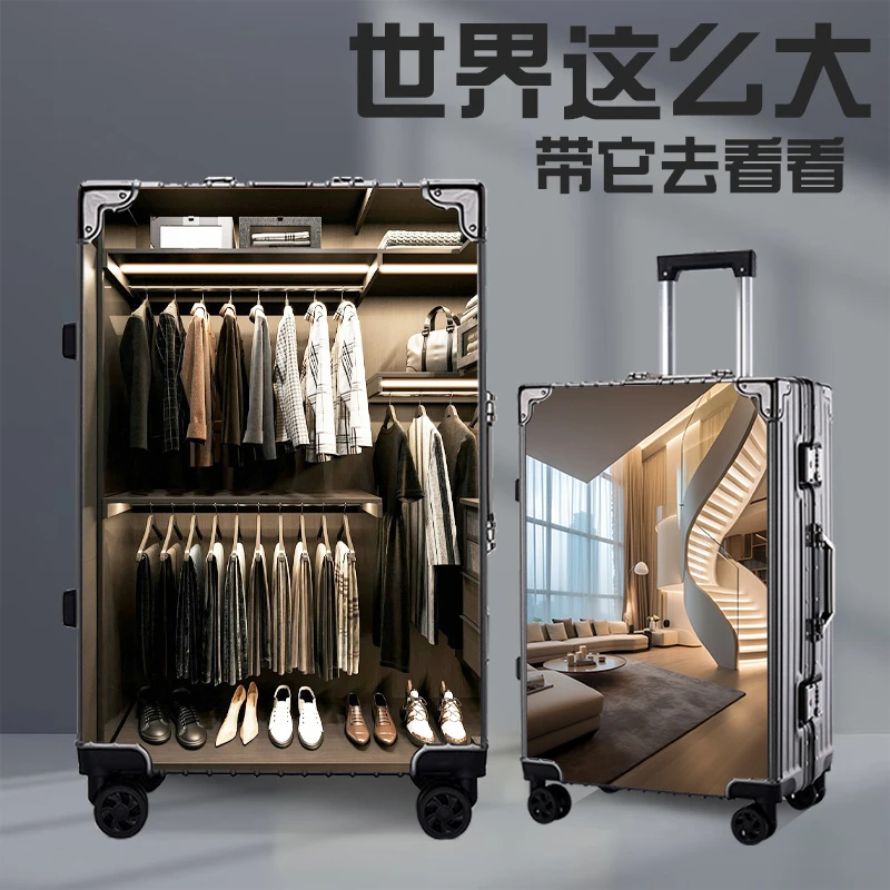 杰凯西旅行行李箱登机箱铝框20寸拉杆箱万向轮24寸商务26寸A-1