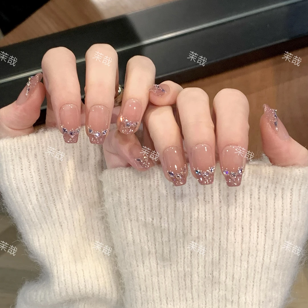 茉哉KK【西西里岛】纯手工定制美甲拆卸穿戴甲A3474