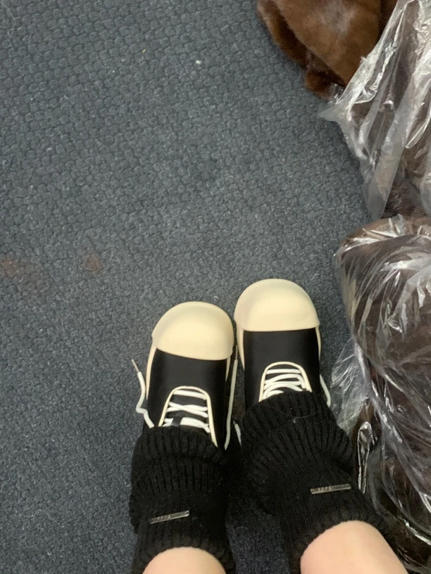 黑白拼接休闲厚底鞋