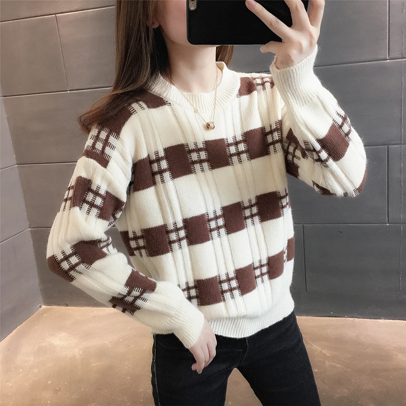 低领毛衣女2025年新款秋冬宽松内搭洋气加厚小个子针织打底衫上衣