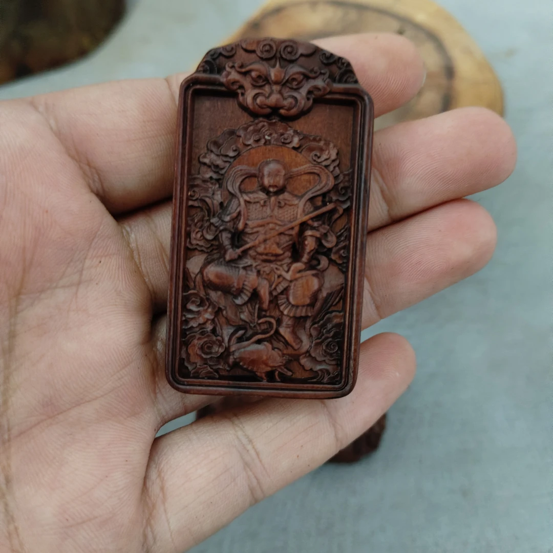 天然雷击枣木雷焦真武大帝虎头吊牌十字天经令牌雷祖平安牌