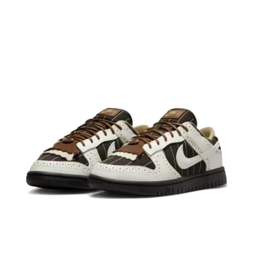 Nike/耐克 Dunk Low LX美拉德风 女款防滑板鞋 黑白色 FV3642-010