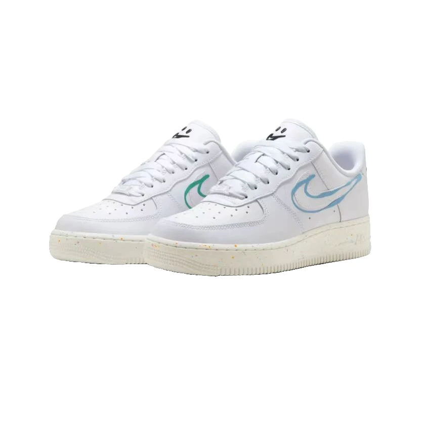 Nike/耐克空军一号女涂鸦彩绘复古经典休闲鞋板鞋秋冬-HF5721-111