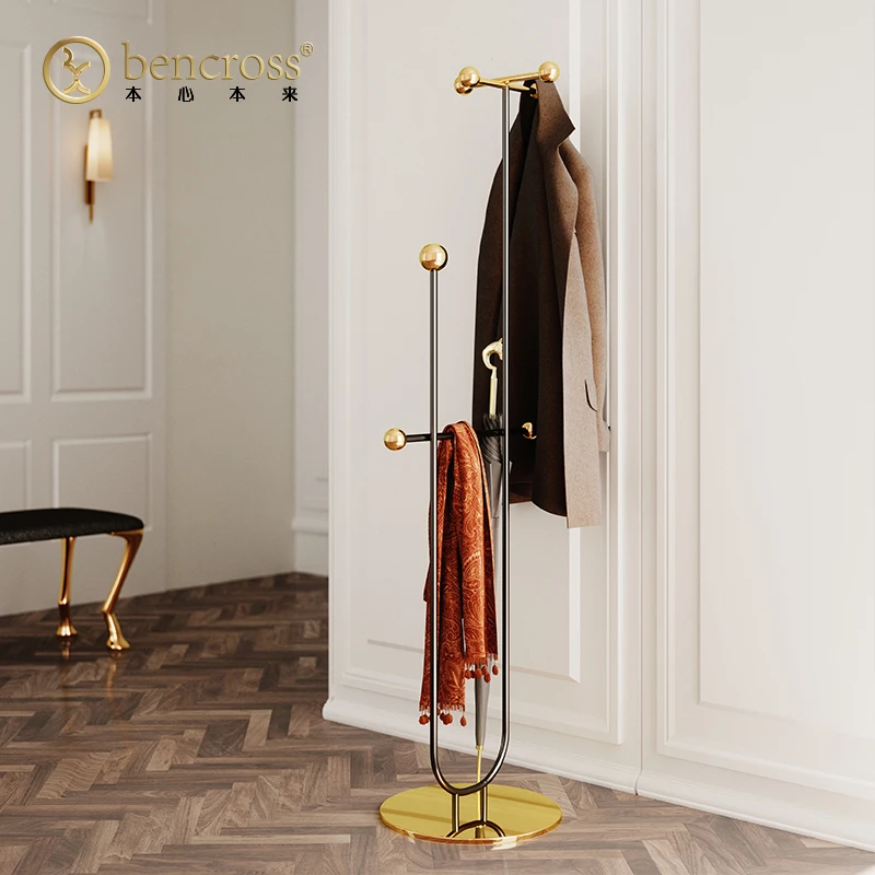 本心本来落地置物架简约立式挂衣帽架家用客厅卧室简易衣服架包架