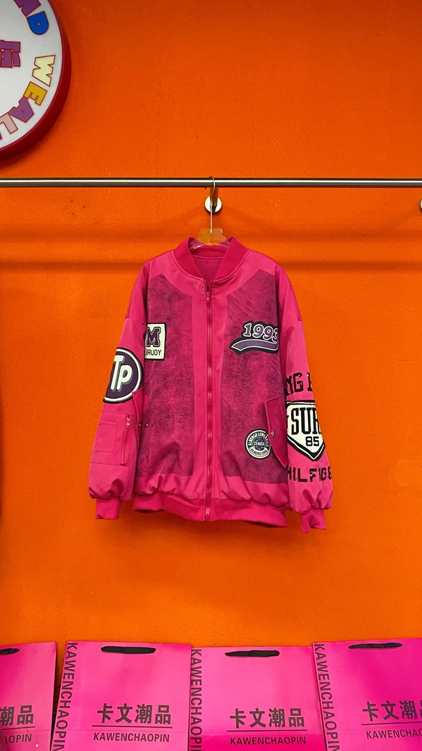 2024欧货重工字母棒球服棉外套