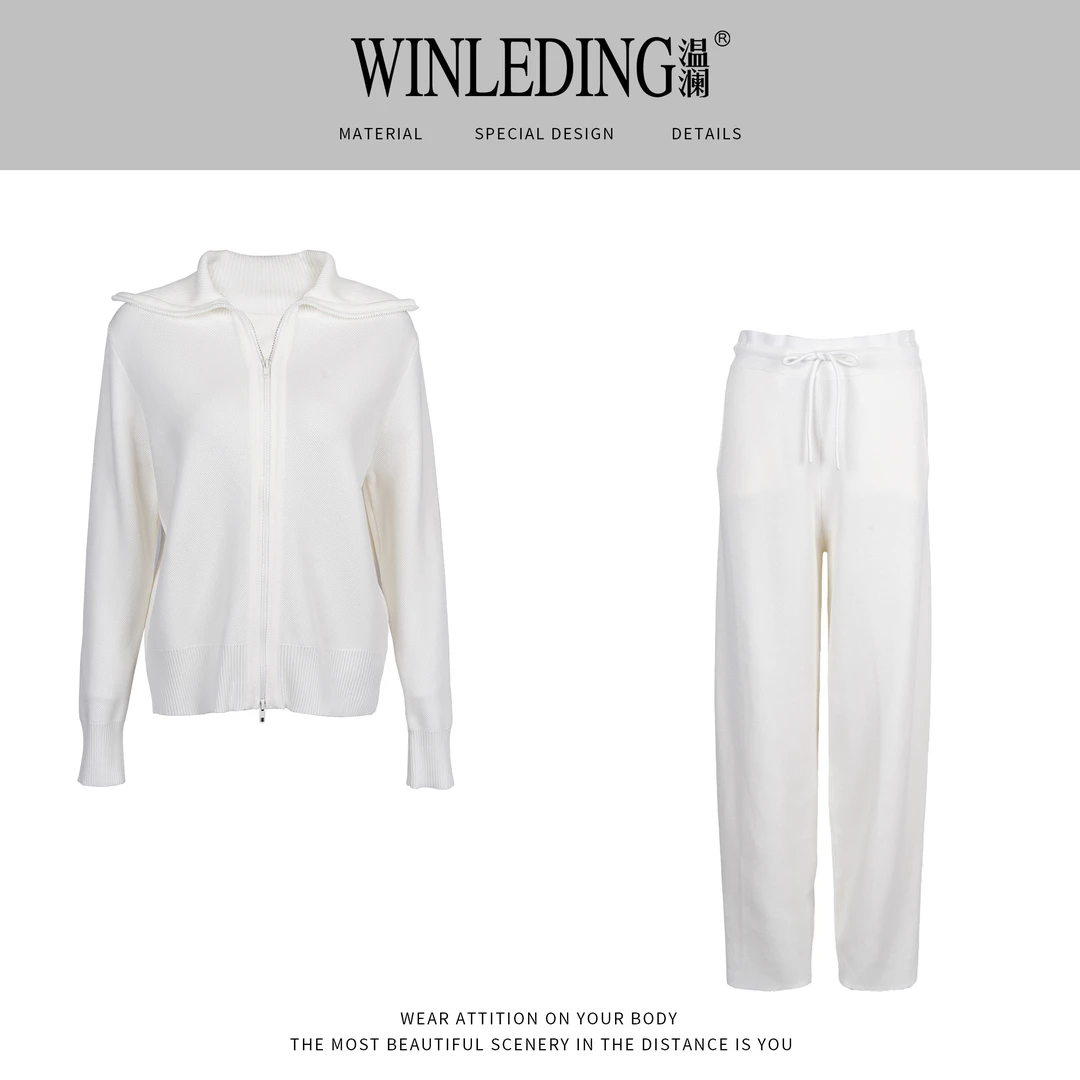 【温澜服饰】简约运动针织套装10001