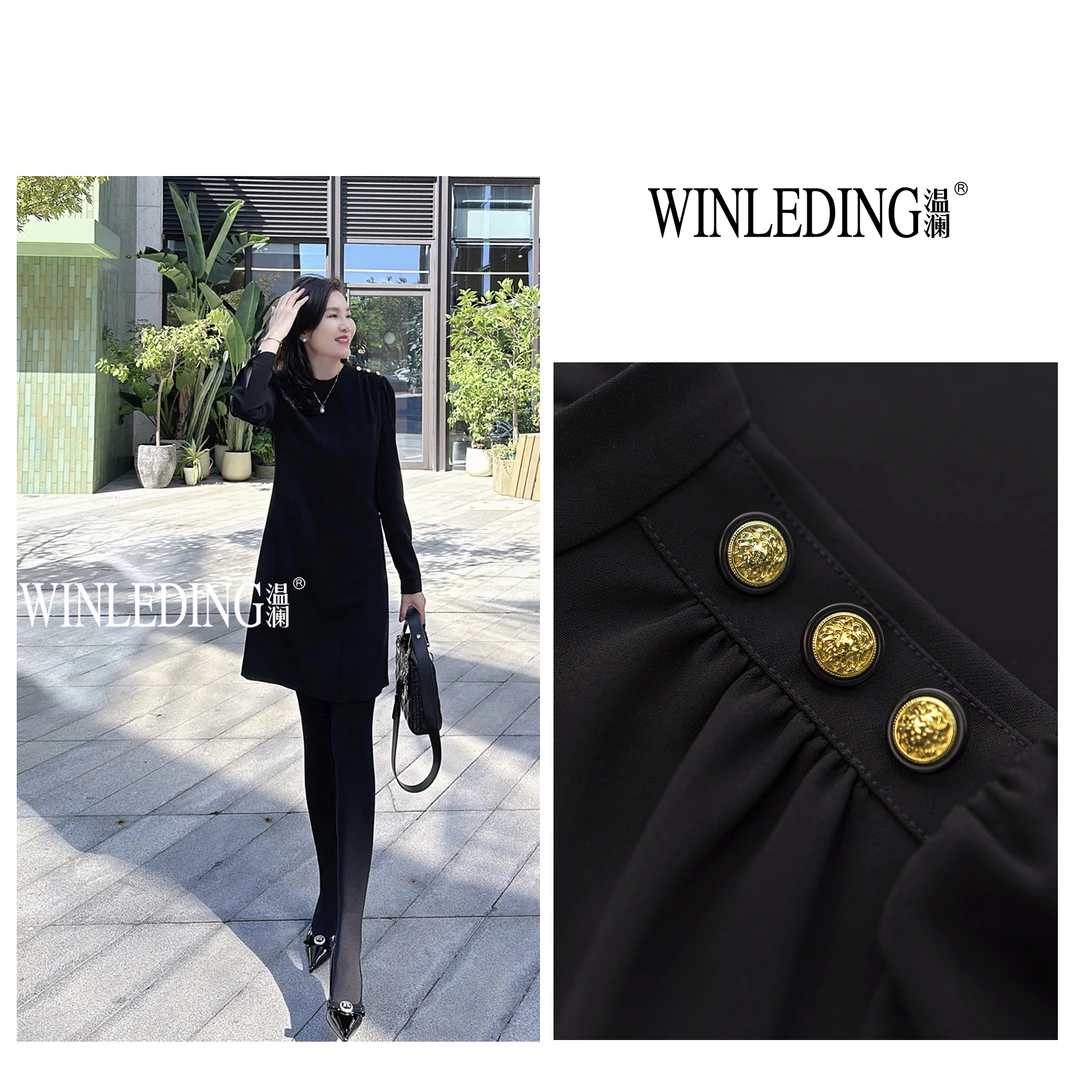 温澜服饰·澜“瑞秋”肩扣连衣裙50825