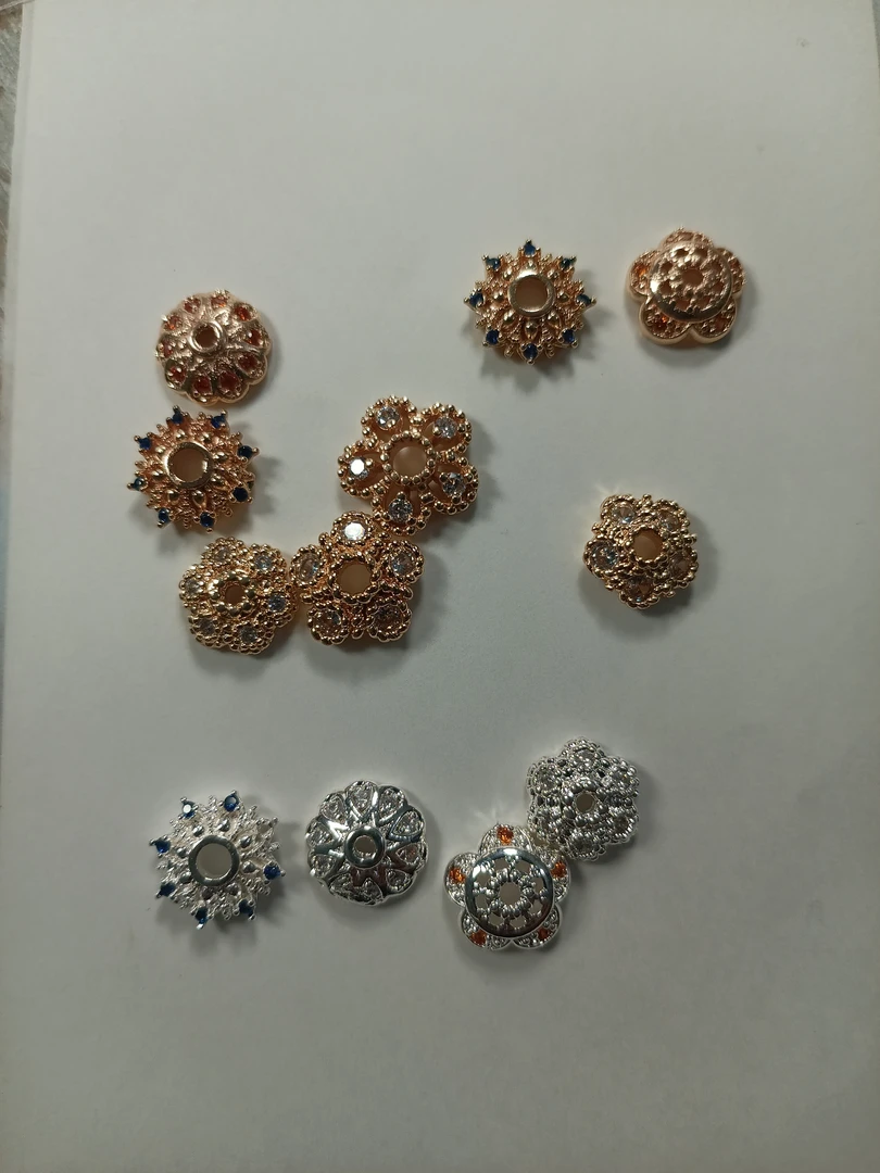 文玩玉米花托锆石花托隔片