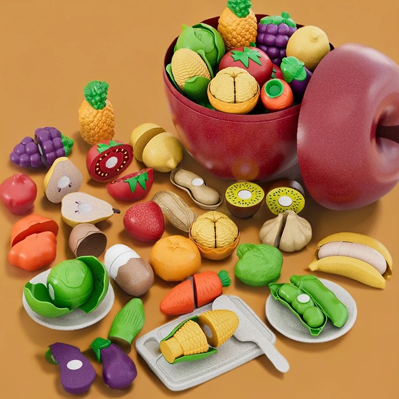 儿童过家家水果仿真厨房蔬菜水果迷你收纳宝宝玩具逼真动手动脑