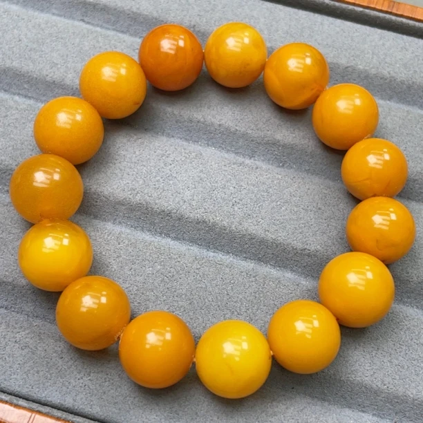 蜜糖色瑕疵蜜蜡14➕手串（900号）