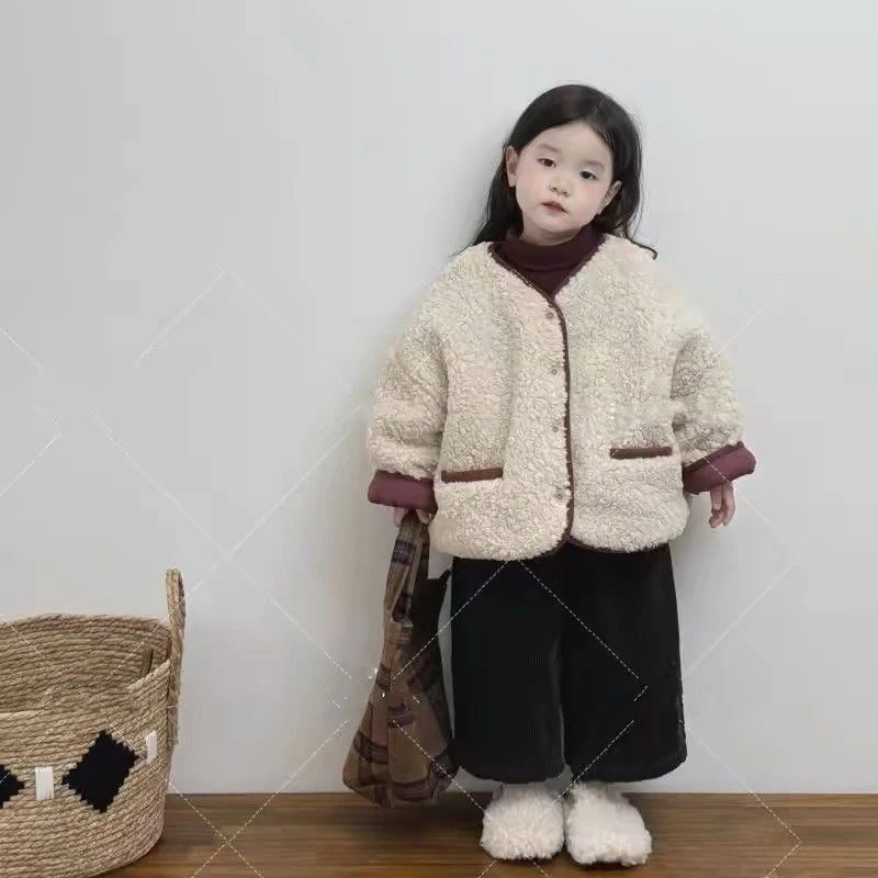 洋气童装女童宝宝加厚保暖棉袄儿童冬季棉衣女孩毛毛衣时尚