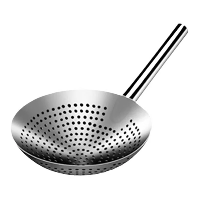 304不锈钢大漏勺家用加厚油炸沥勺厨房大号捞勺商用厨师专用滤勺