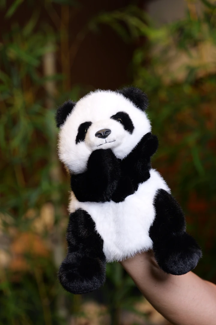 可爱父亲节专业熊猫舒适手偶动物园熊猫公仔娃娃儿童生日礼物