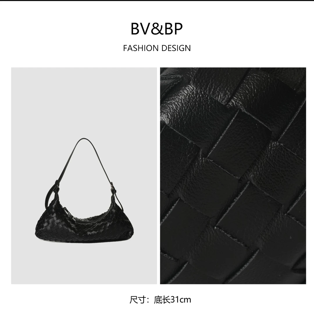 BV&BP原创设计真皮高定单肩包时尚轻便斜挎小包BV1974-黑色