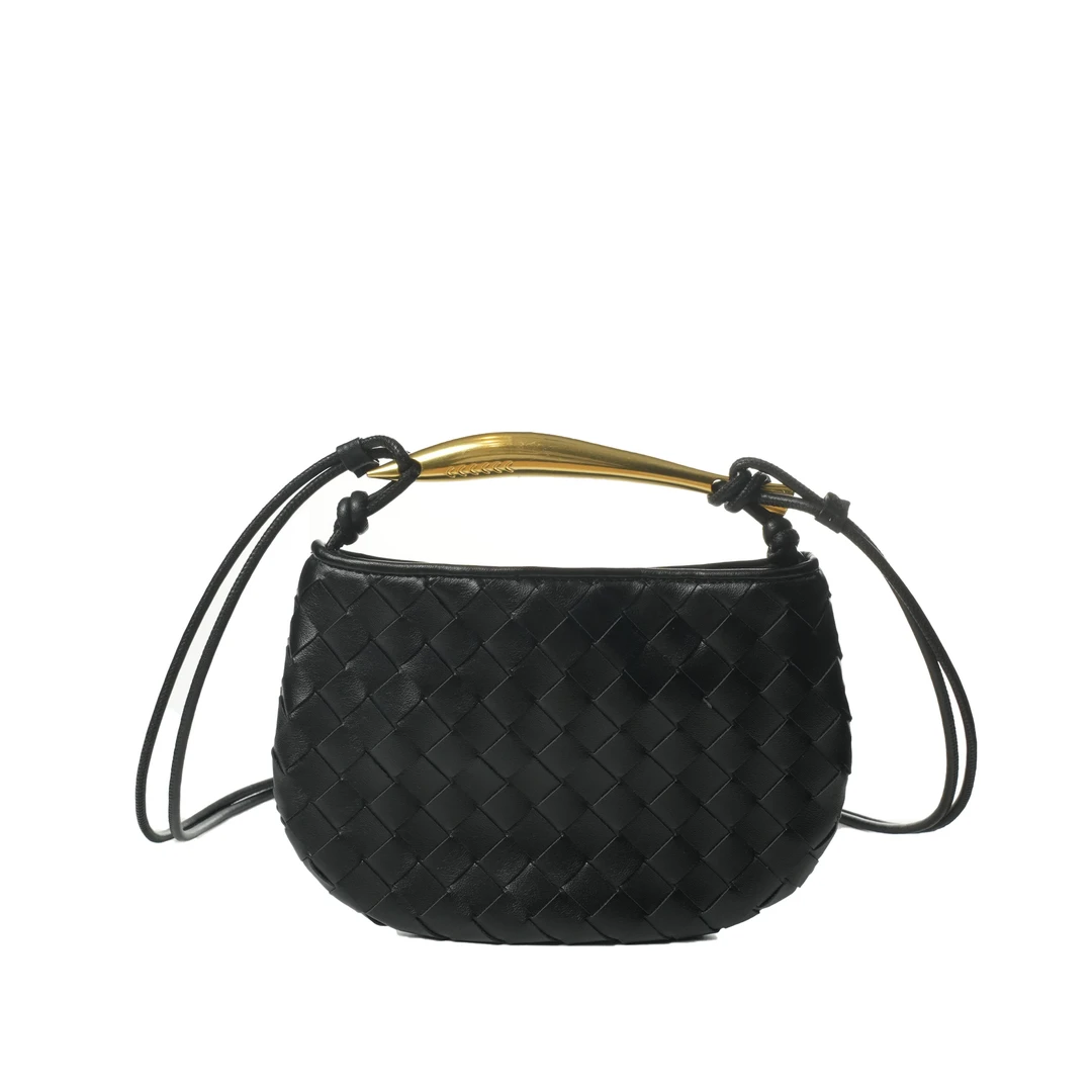 BV&BP新款沙丁鱼编织包新款迷你手拎单肩斜挎包BV1989-黑色