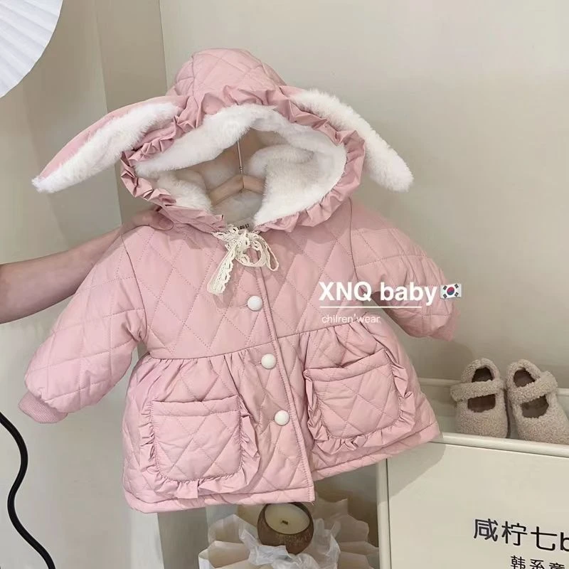 女童冬装棉服洋气中小童时髦加厚棉袄洋气女宝宝韩版加绒棉衣