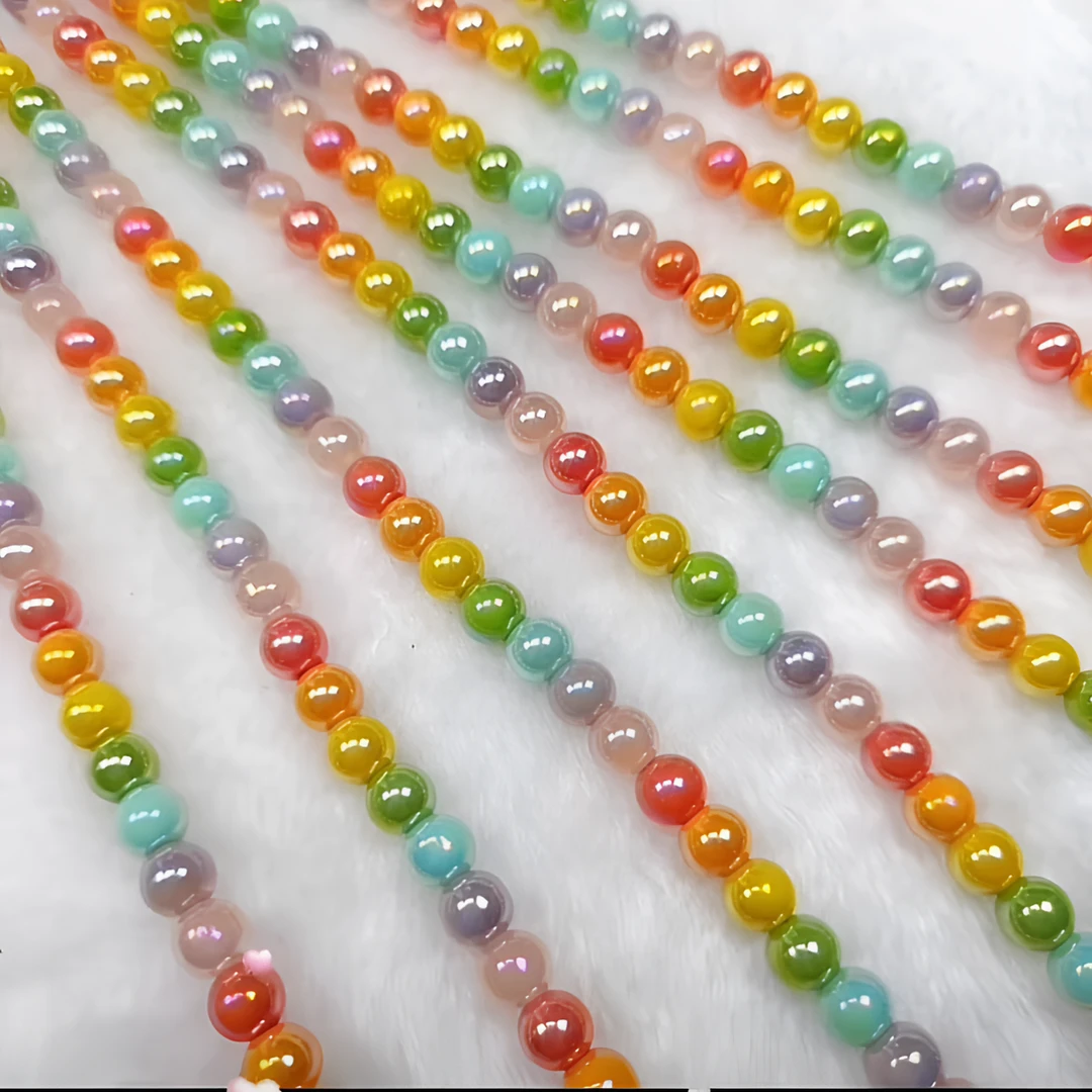 彩色多巴胺瓷珠8MM