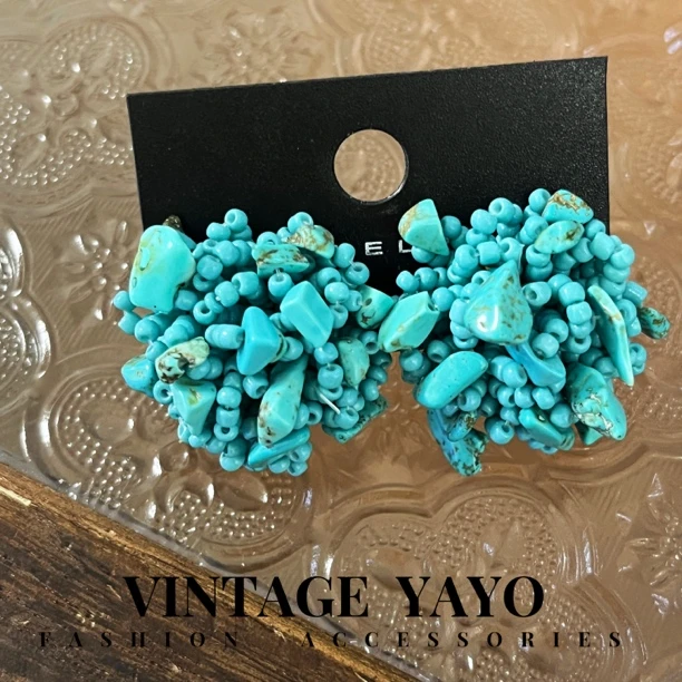 中古法式个性手工精致时尚百搭耳环11556