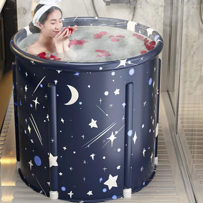 【特大加厚款】泡澡桶大人折叠沐浴洗澡桶家用全身浴桶成人神器