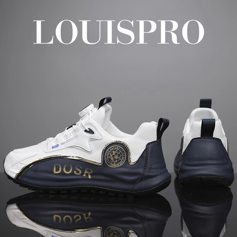 【LOUISPRO】男鞋旋转纽扣包底鞋休闲鞋时尚运动鞋增高鞋潮鞋