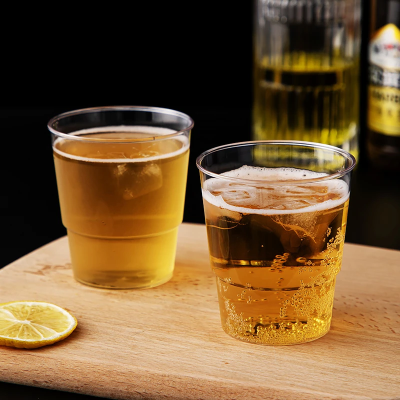 100个【工厂直邮】一次性家用食品级耐热加厚航空杯硬质防摔透明