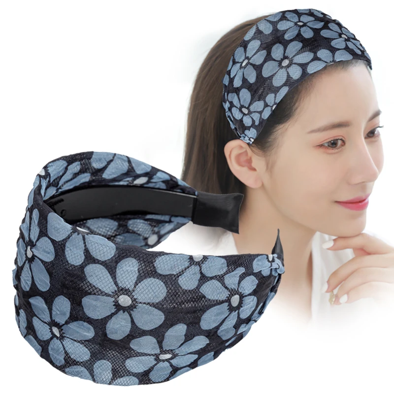韩版发箍女带齿防滑透气压发头箍宽边遮白发发窟网红外出发卡发饰