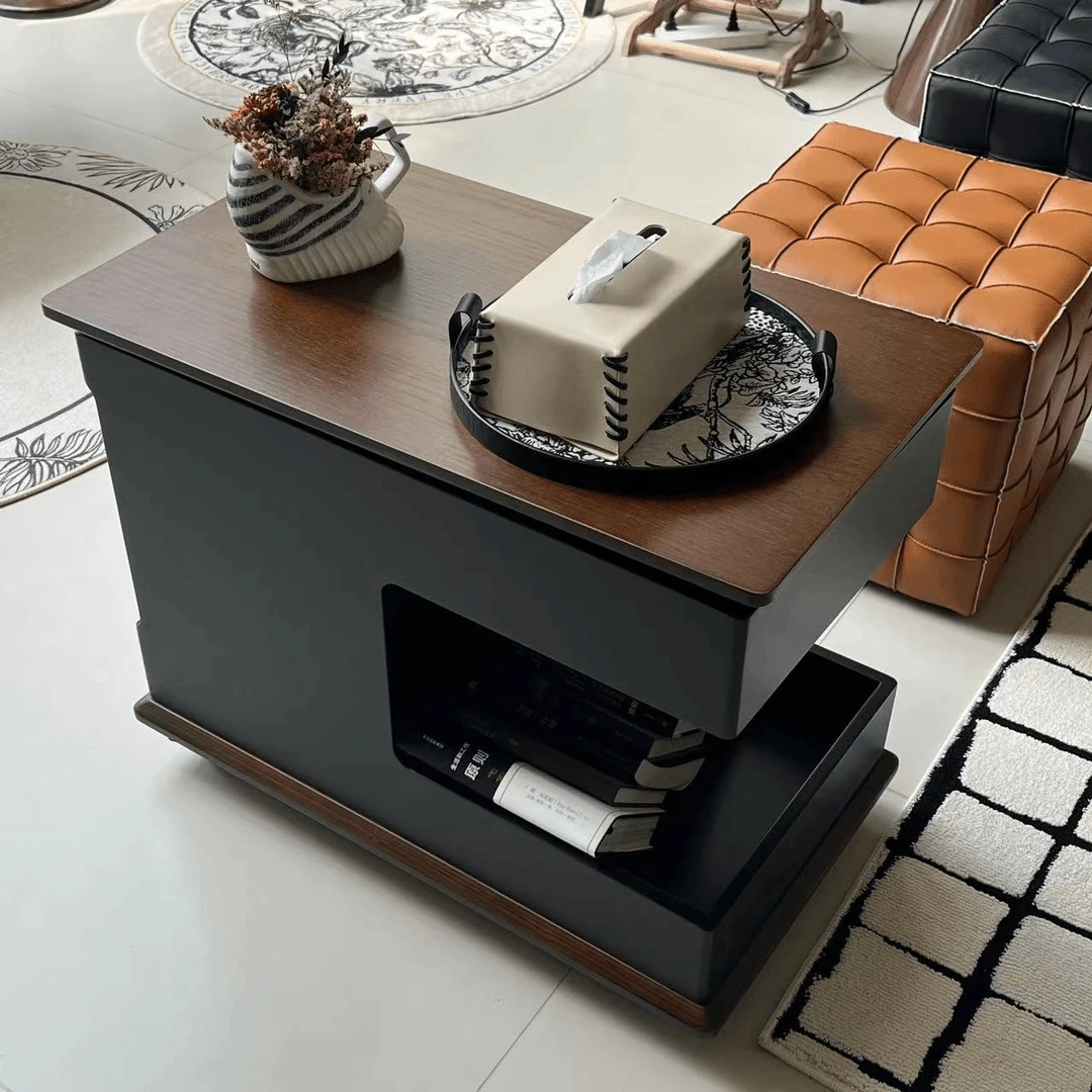 【柚苏】意式简约可移动升降多功能边几70*40*55-70